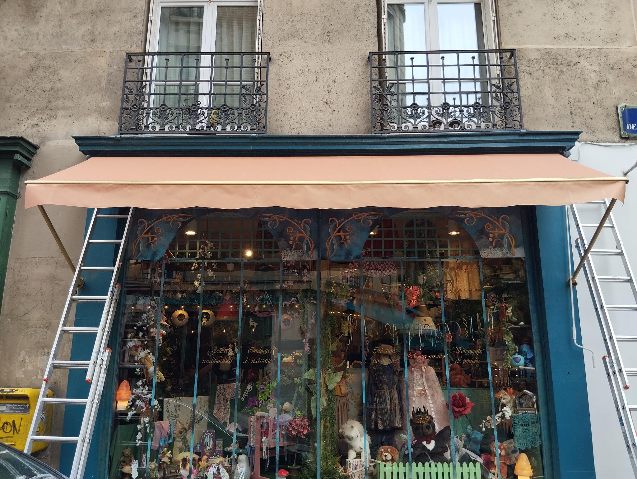 store,extérieur,nettoyage,réparation,rentoilage,toile